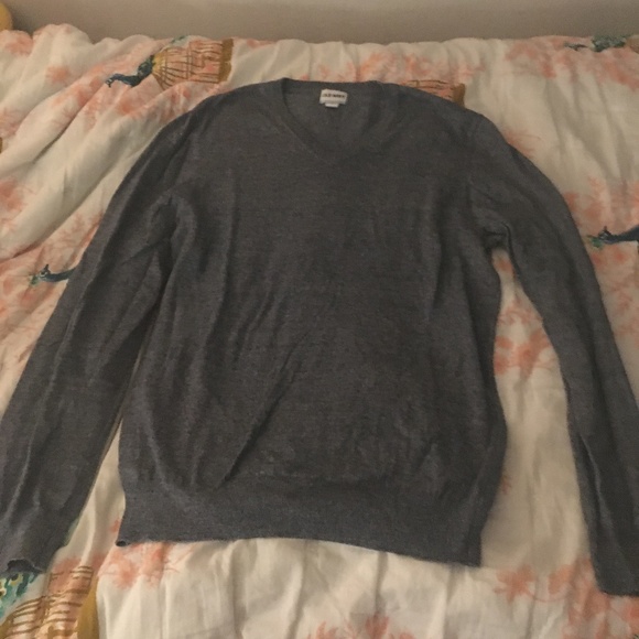 Gray V-Neck Sweater - Picture 1 of 4